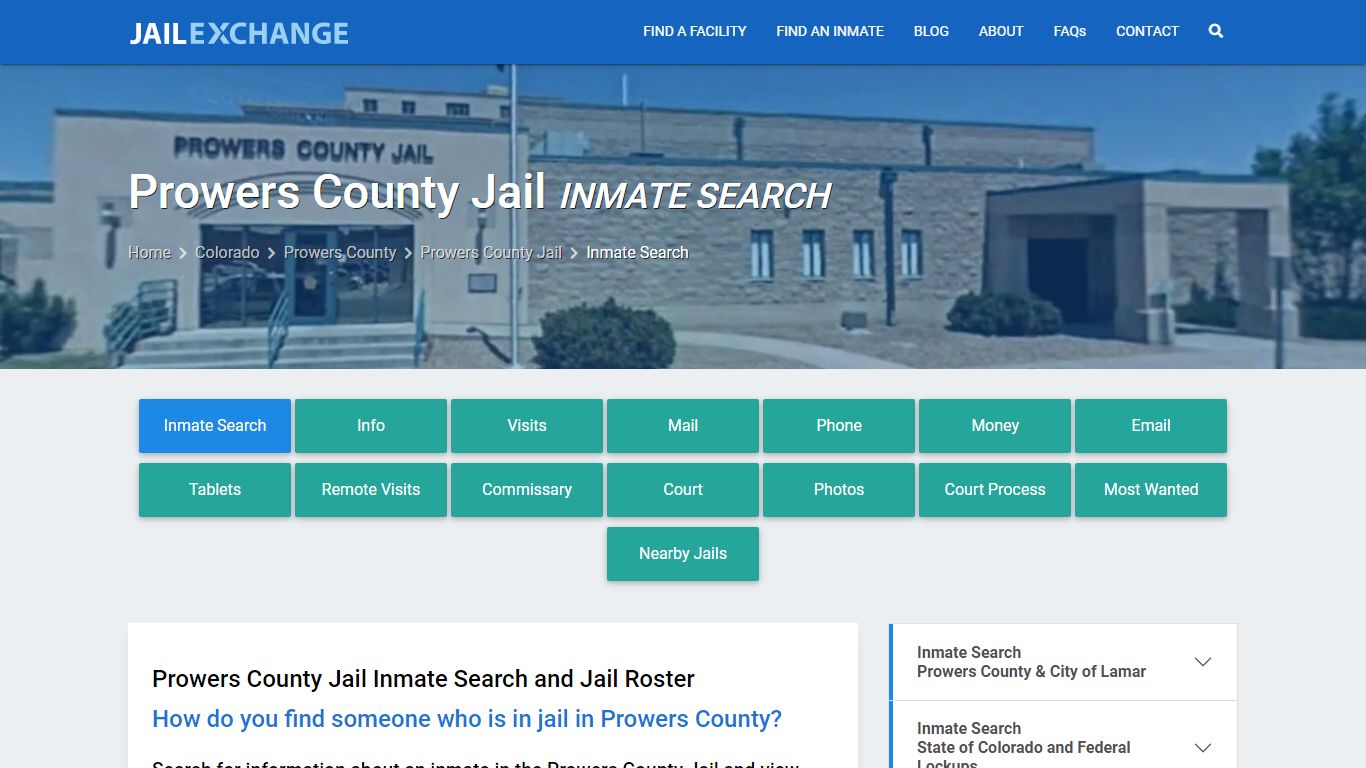 Inmate Search: Roster & Mugshots - Prowers County Jail, CO - Jail Exchange