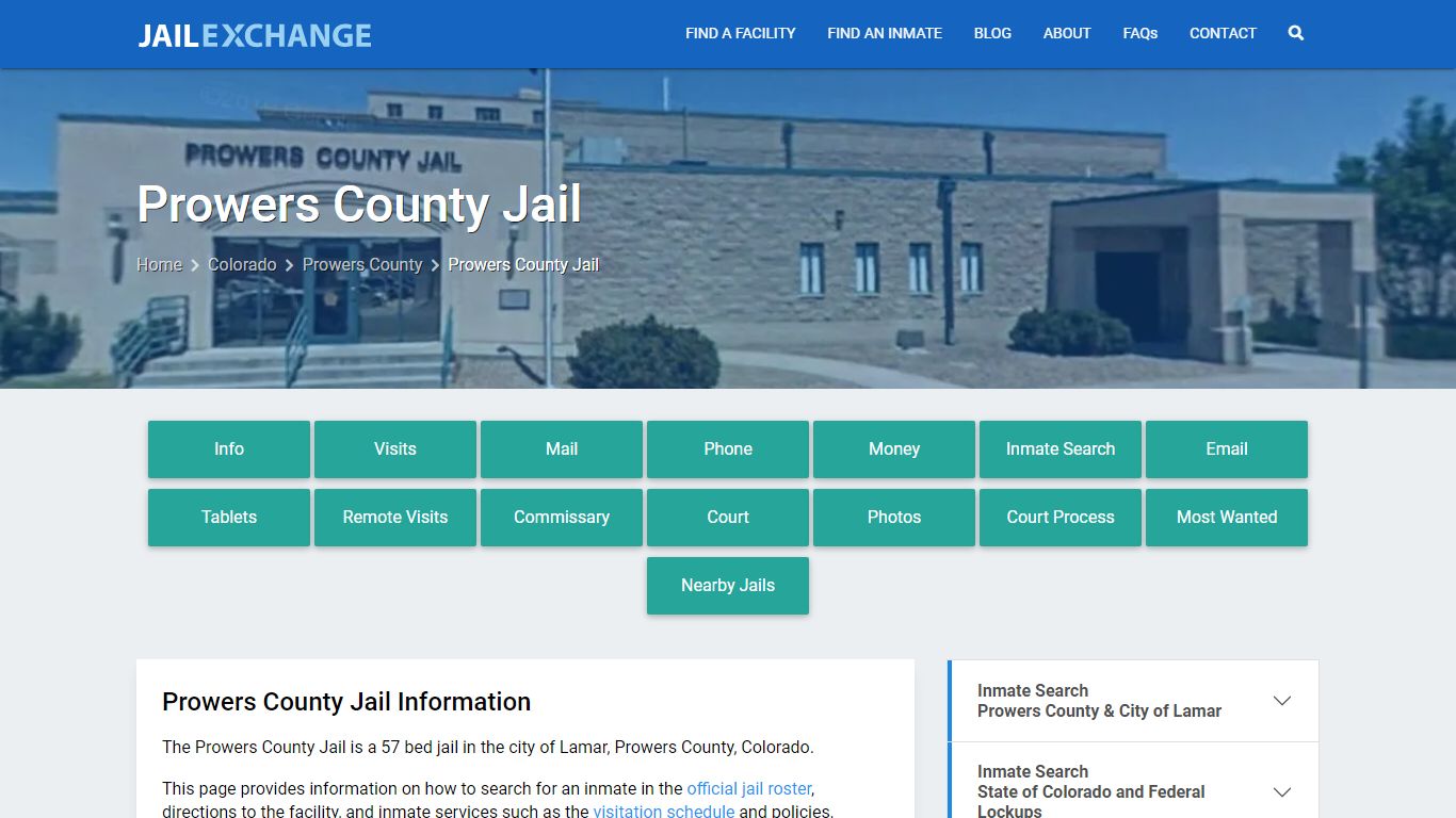 Prowers County Jail, CO Inmate Search, Information